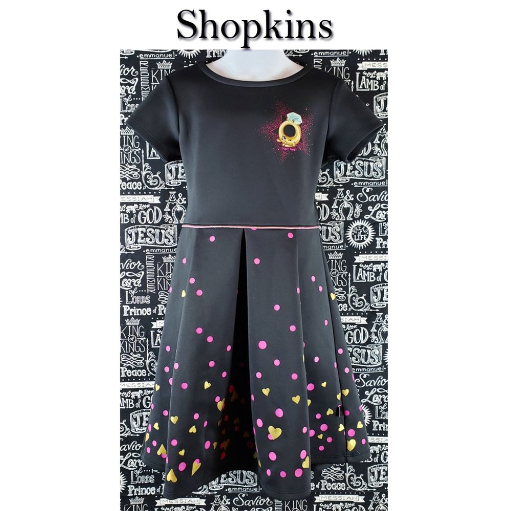 Shopkins Black Dress Size Small 6-6X